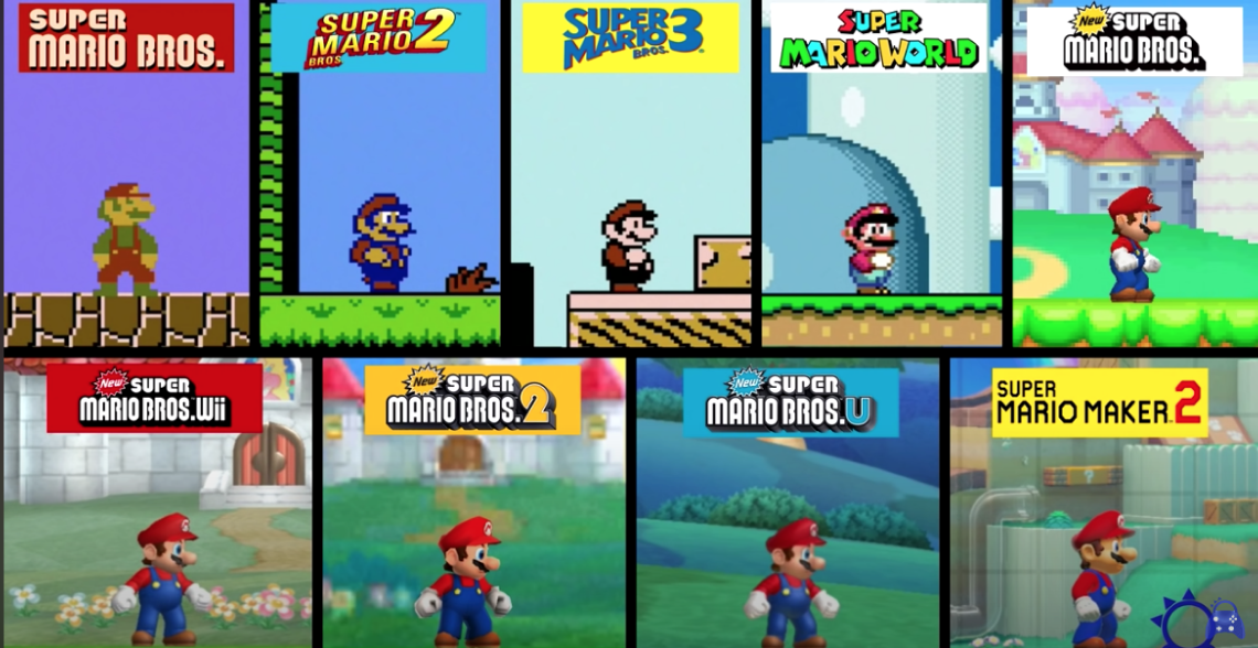 super mario evolution