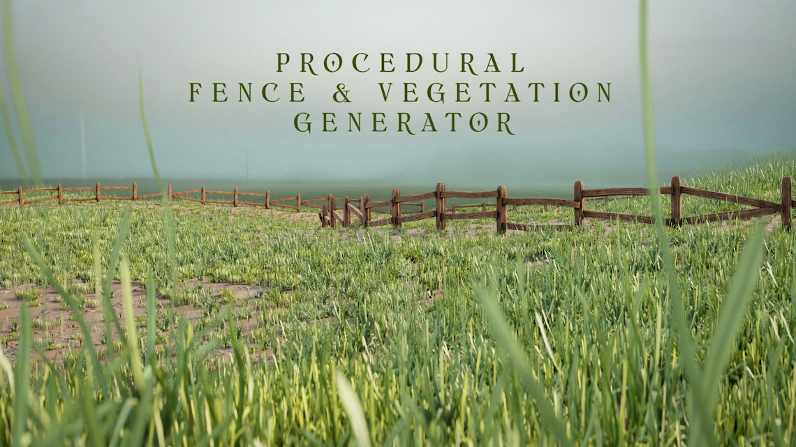 Procedural Fence, Brick & Vegetation Generator