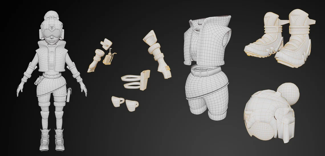 Retopology - 3D game character design