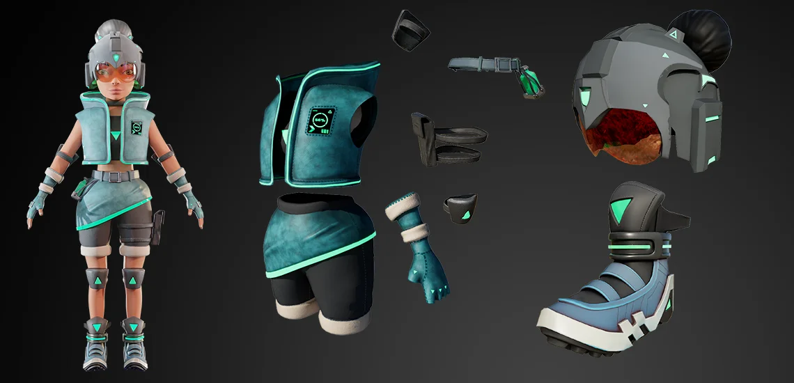 Texturing - 3D game character design