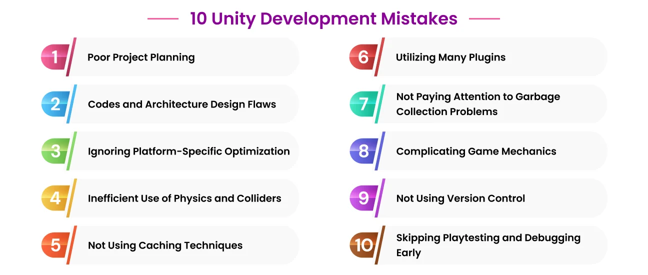 unity development mistake you must avoid