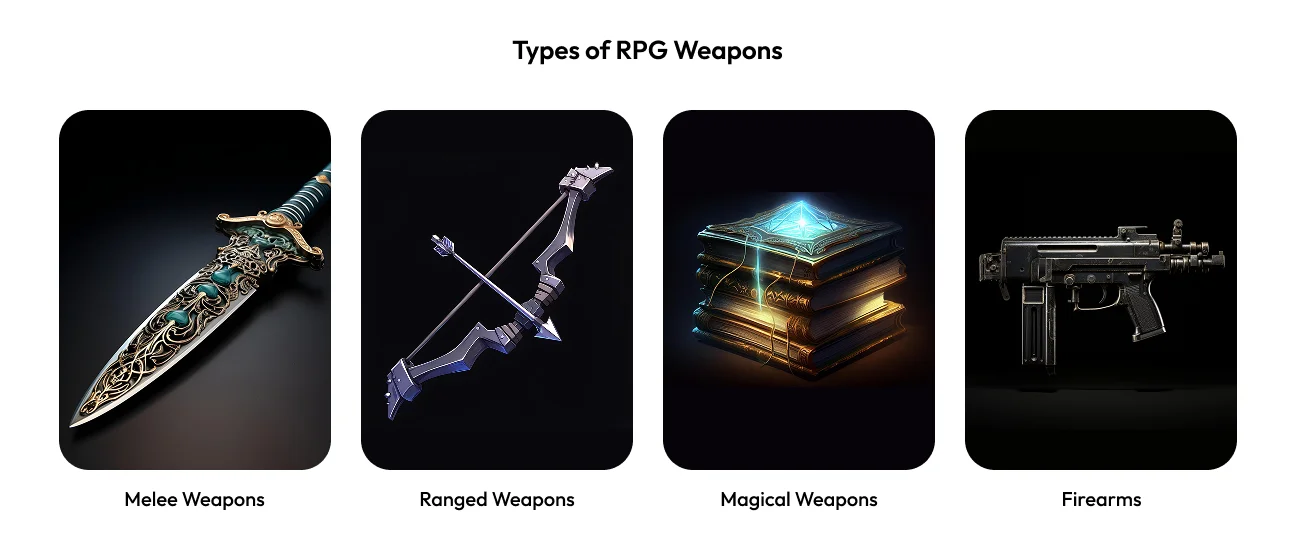 types of rpg weapons