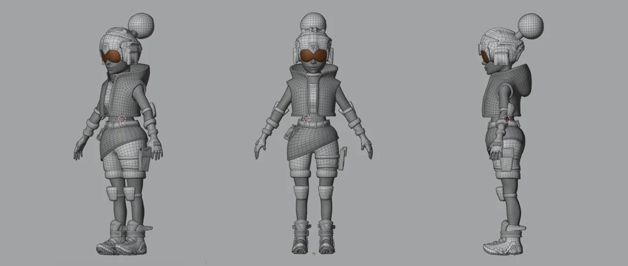 3d charcater blocking