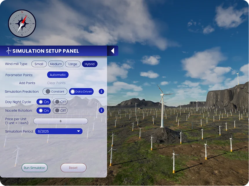 Wind Farm Digital Twin Simulation