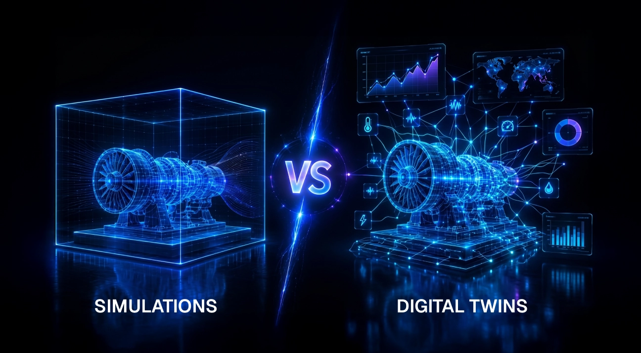 difference between a simulation and a digital twin