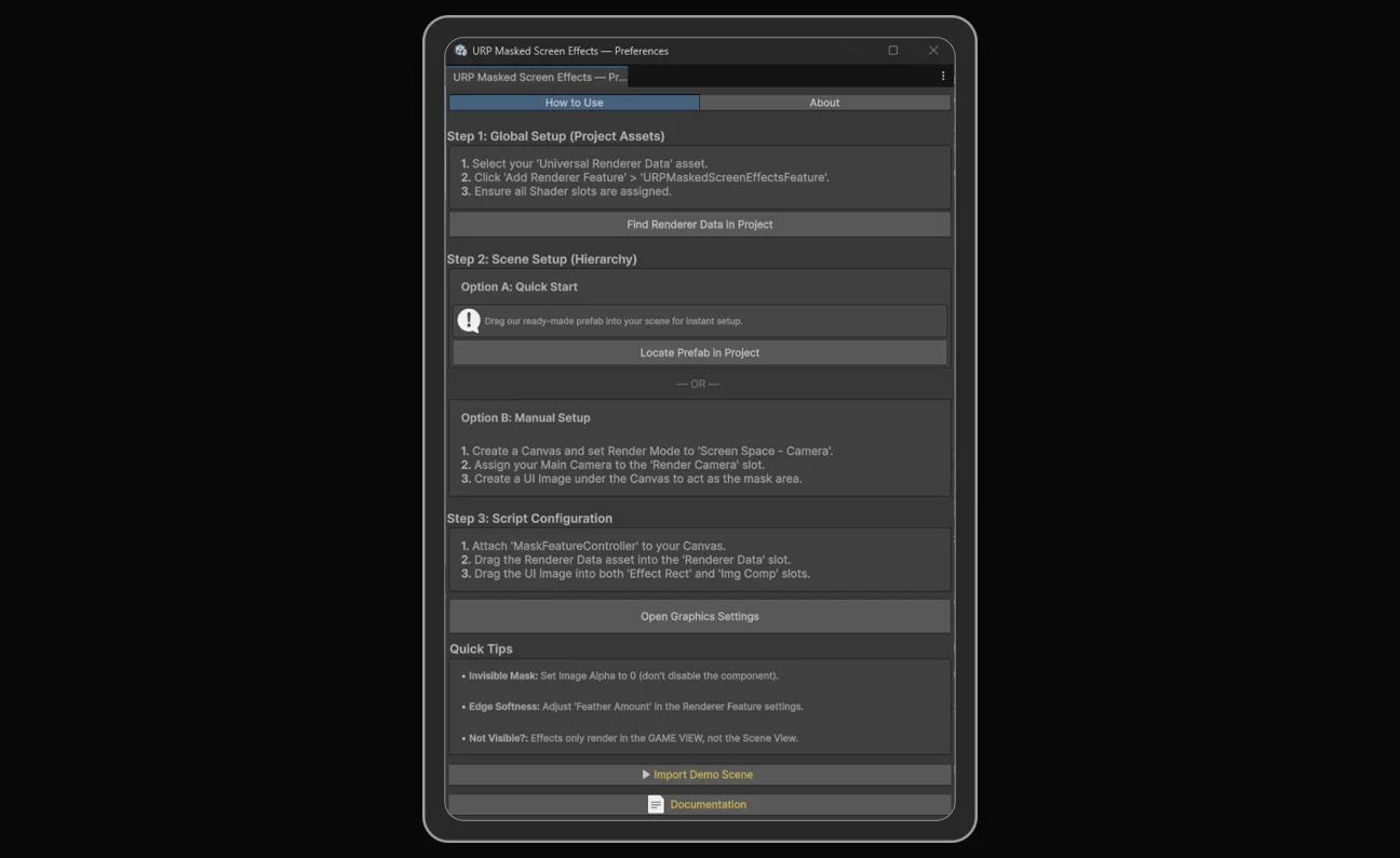 built-in setup wizard at tools