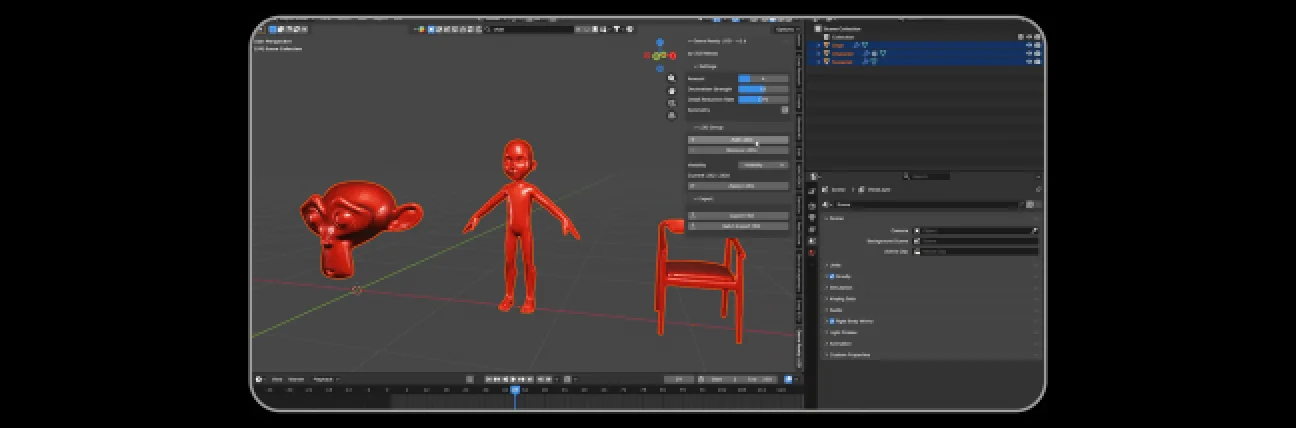 lightweight fast native to blender