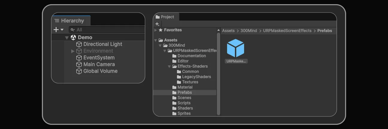 scene setup hierarchy